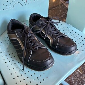 Brunswick Men’s Bowling Shoes Black Leather Captain Size 11.5